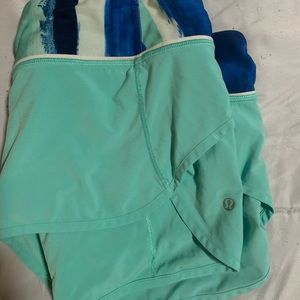 Aqua blue Lululemon shorts